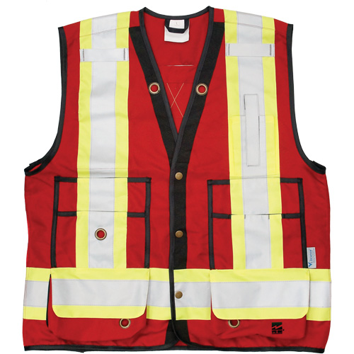 Open Road&reg; Surveyor Vest, Red, Large, Polyester Pryde Industrial Inc.