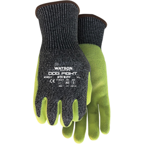 Gants r&eacute;sistant &agrave; la coupe Stealth Dog Fight, Taille Moyen, Rev&ecirc;tement Nitrile, Enveloppe en Fibre de verre/PEHP/Nylon/Acier inoxydable, ASTM ANSI niveau A5 Pryde Industrial Inc.