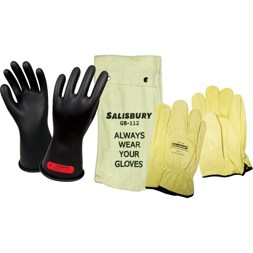Salisbury  Electrical-Insulating Glove Kit, ASTM Class 0, Size 9, 11" L Pryde Industrial Inc.
