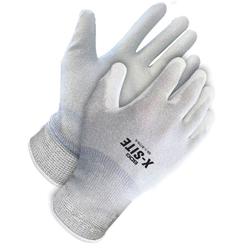 X-Site Anti-Static Coated Gloves, 8, Polyurethane Coating, 15 Gauge, Nylon/Copper Shell Pryde Industrial Inc.