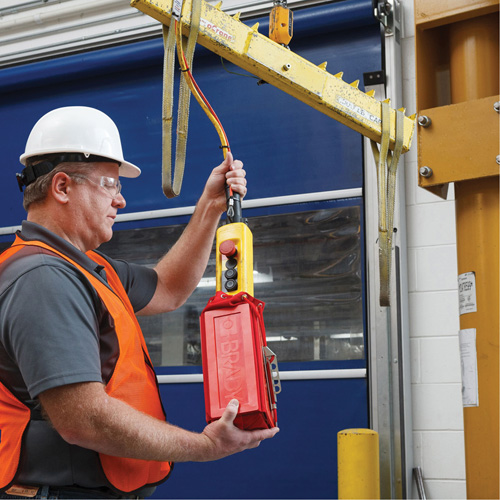 Couvercle de s&eacute;curit&eacute; pour boîte &agrave; boutons pendante, Ensemble &eacute;lectrique Pryde Industrial Inc.