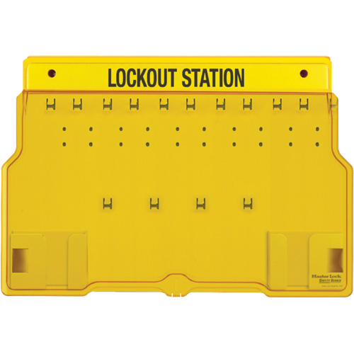 Trilingual Covered Lock Station, None Padlocks, 10 Padlock Capacity, Padlocks Not Included Pryde Industrial Inc.