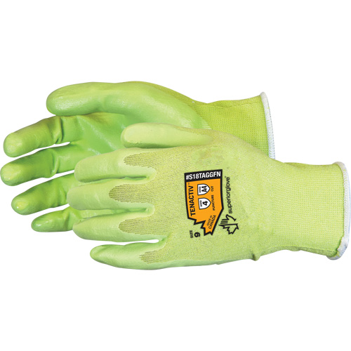Gants &agrave; haute visibilit&eacute; en fibre de filament composite r&eacute;sistants aux coupures, Taille 5, Calibre 18, Rev&ecirc;tement Mousse de nitrile, Enveloppe en TenActiv, ANSI/ISEA 105 niveau 4 Pryde Industrial Inc.
