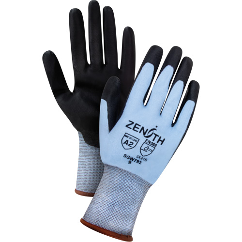 Gants r&eacute;sistants &agrave; la coupe &agrave; dext&eacute;rit&eacute; ultime, Taille Petit, Calibre 18, Rev&ecirc;tement Polyur&eacute;thane, Enveloppe en PEHP, ASTM ANSI niveau A2/EN 388 niveau B Pryde Industrial Inc.