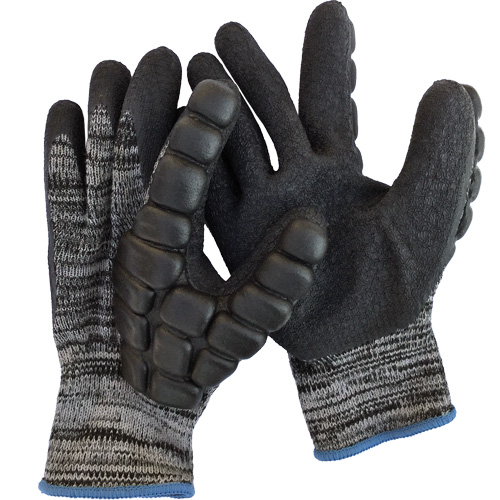 Gants antichocs enduits pour le martelage, 8/Moyen, Paume en Synth&eacute;tique, Poignet &eacute;lastique Pryde Industrial Inc.