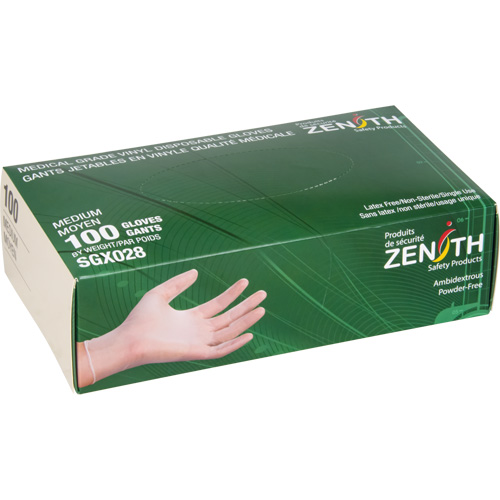 Disposable Gloves, Small, Vinyl, 4.5-mil, Powder-Free, Clear, Class 2 Pryde Industrial Inc.