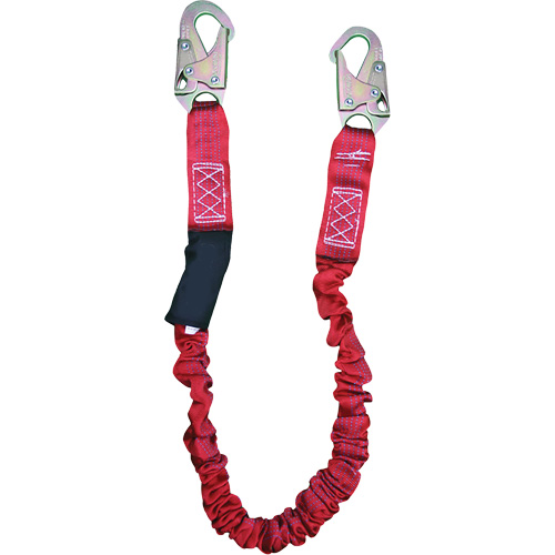 ShockSorb Internal Shock Lanyard, 6', Snap Hook Center, Snap Hook Leg Ends, Polyester Pryde Industrial Inc.