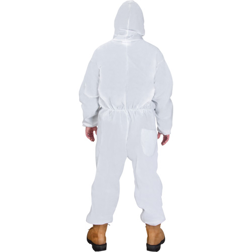 Hooded Coveralls, Medium, White, SMS Pryde Industrial Inc.