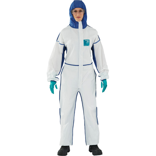 AlphaTec 1800 Comfort 3-Piece Coveralls, Large, Blue/White, Microporous/SMS Pryde Industrial Inc.
