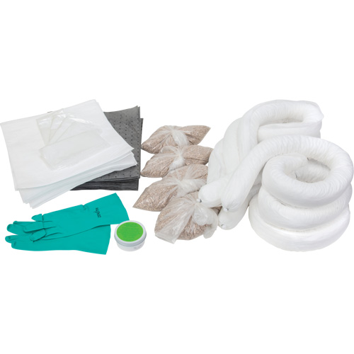 Trousse d'&eacute;quipement de lutte contre les d&eacute;versements, Huile seulement/Universel, Overpack, Absorbance de 20 gal. US Pryde Industrial Inc.