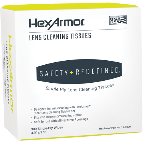 Serviettes nettoyantes pour lentilles, 4,9" x 7,9", 300 /pqt. Pryde Industrial Inc.
