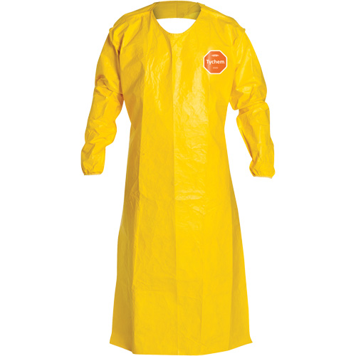 Tychem&reg; 2000 Extra-Long Long-Sleeved Apron, Polyethylene, 52" L x 28.5" W, Yellow Pryde Industrial Inc.