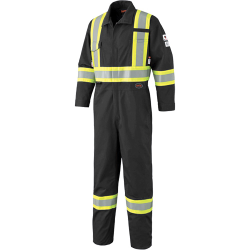 7702BK Combinaison ignifuge et r&eacute;sistant &agrave; l'arc &eacute;lectrique 88/12 FR-Tech, Taille 36, Noir, 9,7 cal/cm² Pryde Industrial Inc.