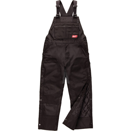 GridIron Regular Length Zip-To-Thigh Bib Overall, Men's, Large, Black Pryde Industrial Inc.