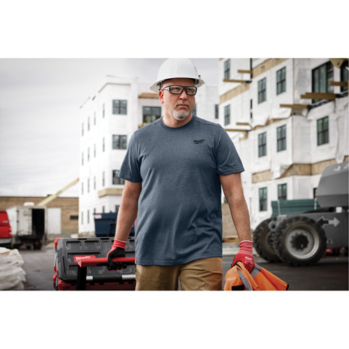 T-shirt de travail hybride, Hommes, Petit, Bleu Pryde Industrial Inc.
