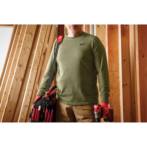 Hybrid Work Tee Shirt, Men's, X-Large, Green Pryde Industrial Inc.