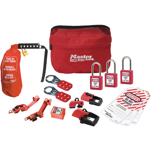 Trousse de cadenassage avec cadenas en thermoplastique de qualit&eacute; sup&eacute;rieure Zenex, Ensemble &eacute;lectrique, 16 composants compris Pryde Industrial Inc.
