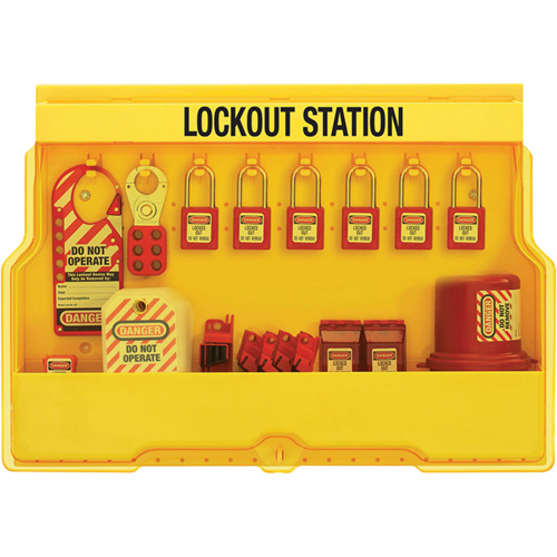 Premier Electrical Lockout Station, Thermoplastic Padlocks, 16 Padlock Capacity, Padlocks Included Pryde Industrial Inc.