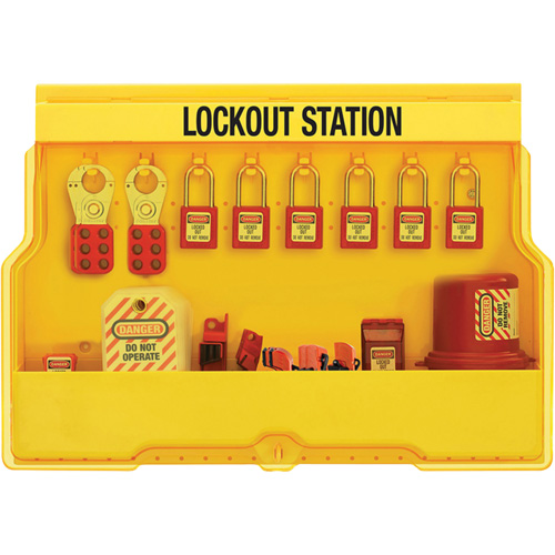 Premier Electrical Lockout Station, Thermoplastic Padlocks, 16 Padlock Capacity, Padlocks Included Pryde Industrial Inc.