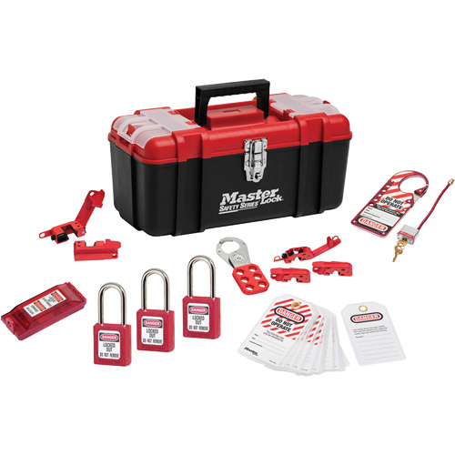 Trousse de cadenassage standard avec cadenas en thermoplastique Zenex, Ensemble &eacute;lectrique, 14 composants compris Pryde Industrial Inc.
