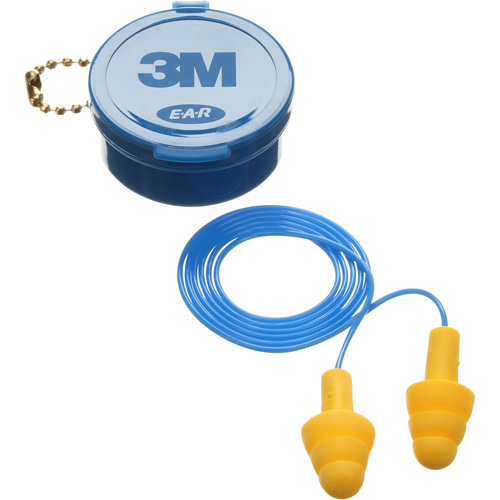 E-A-R Ultrafit Premolded Earplugs, Corded, Pair - Plastic Case, 25 dB NRR, One-Size Pryde Industrial Inc.