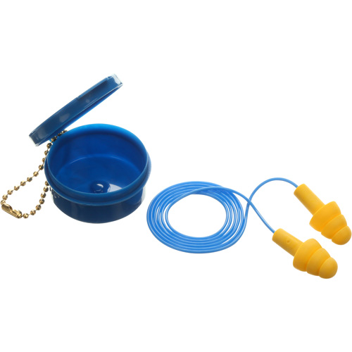 E-A-R Ultrafit Premolded Earplugs, Corded, Pair - Plastic Case, 25 dB NRR, One-Size Pryde Industrial Inc.
