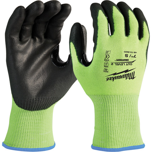 Gants haute visibilit&eacute; r&eacute;sistant aux coupures, Taille Petit, Calibre 15, Rev&ecirc;tement Nitrile/Polyur&eacute;thane, Enveloppe en Poly&eacute;thyl&egrave;ne, ANSI/ISEA 105 niveau 2 Pryde Industrial Inc.