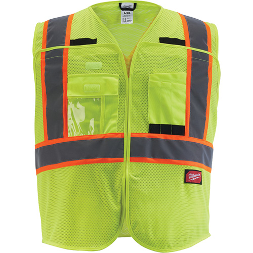 Flagman Safety Vest, High Visibility Lime-Yellow, Medium/Small Pryde Industrial Inc.