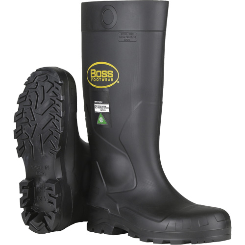 Dynamic Boss&reg; Full Safety Boot, PVC, Steel Toe, Size 6, Puncture Resistant Sole Pryde Industrial Inc.