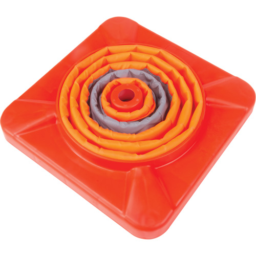 Collapsible Traffic Cone, 18" H, Orange Pryde Industrial Inc.