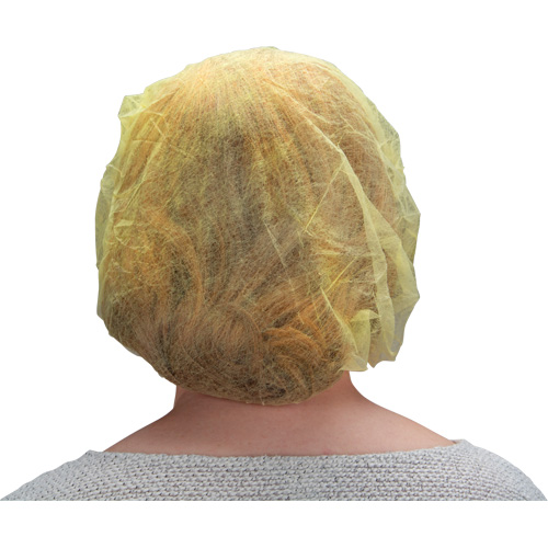 Bouffant Caps, Polypropylene, 21", Yellow Pryde Industrial Inc.