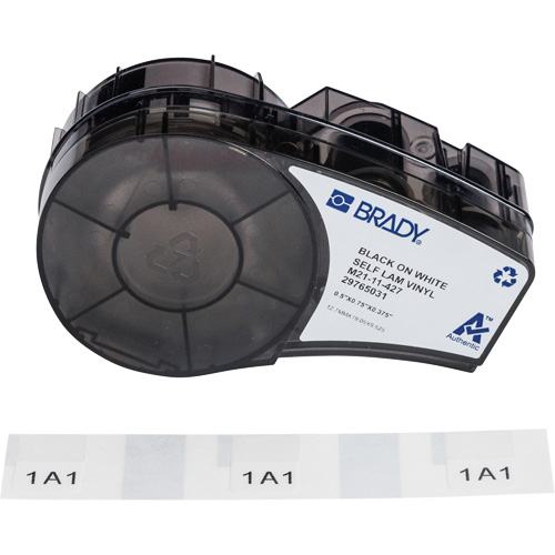 Self-Laminating Wrap Around Labels with Ribbon, Black Pryde Industrial Inc.