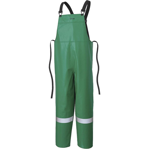 P43 035 CA-43&reg; FR Chemical- & Acid-Resistant Safety Bib Pants, Small, Green Pryde Industrial Inc.
