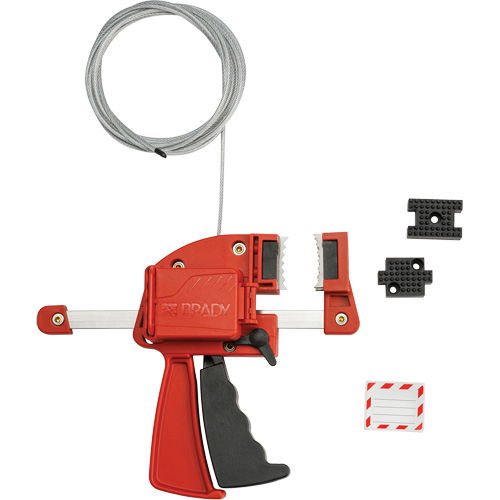 Red Clamping Cable Lockout, 8' Length Pryde Industrial Inc.