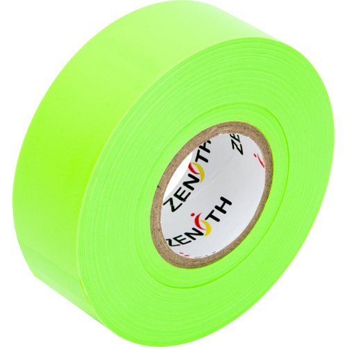 Flagging Tape, 1.1875" W x 164' L, Fluorescent Green Pryde Industrial Inc.