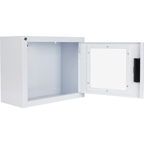 Armoire compacte standard pour DEA avec alarme, Philips/Defibtech/Heartsine Pour, Non m&eacute;dical Pryde Industrial Inc.