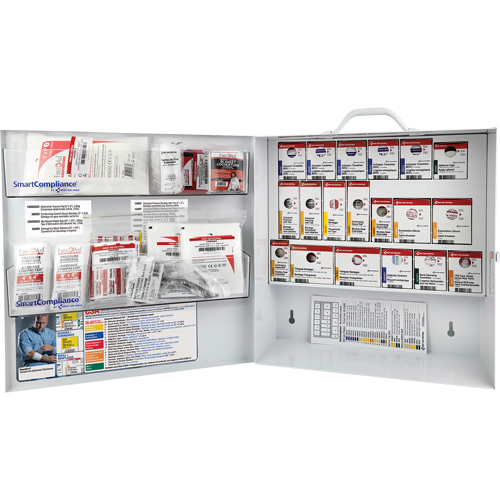 Armoire pour premiers soins SmartCompliance, R&eacute;pond &agrave; la norme CSA Z1220-17 type 2 environnements &agrave; faible risque, Moyen (26-50 travailleurs) Pryde Industrial Inc.