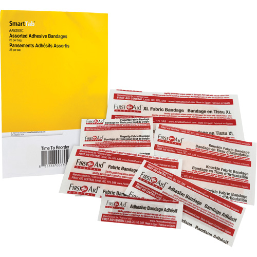Recharge de bandages adh&eacute;sifs SmartCompliance, Assorti, Tissu/Plastique, Non st&eacute;rile Pryde Industrial Inc.