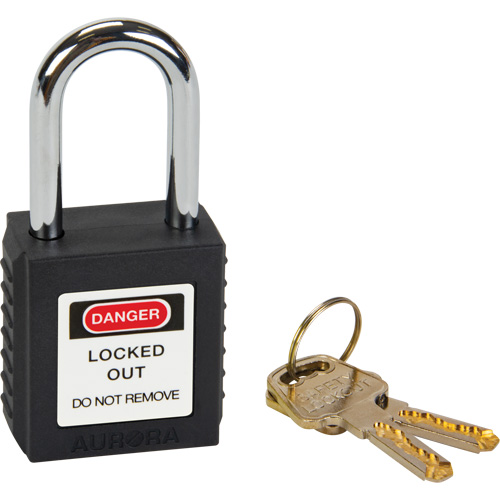 Lock for Lockouts, Safety Padlock, Keyed Different, Thermoplastic, 1-1/2" Width Pryde Industrial Inc.