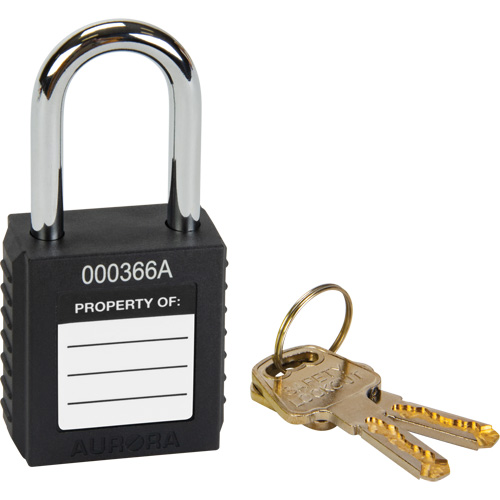 Lock for Lockouts, Safety Padlock, Keyed Different, Thermoplastic, 1-1/2" Width Pryde Industrial Inc.