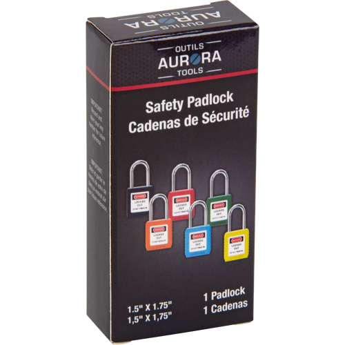 Lock for Lockouts, Safety Padlock, Keyed Different, Thermoplastic, 1-1/2" Width Pryde Industrial Inc.