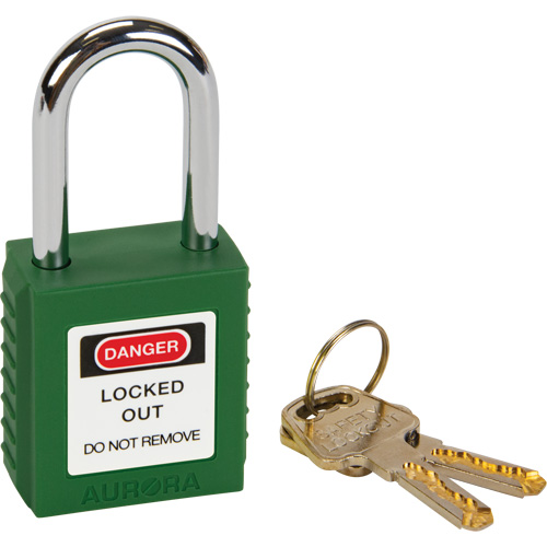 Lock for Lockouts, Safety Padlock, Keyed Different, Thermoplastic, 1-1/2" Width Pryde Industrial Inc.