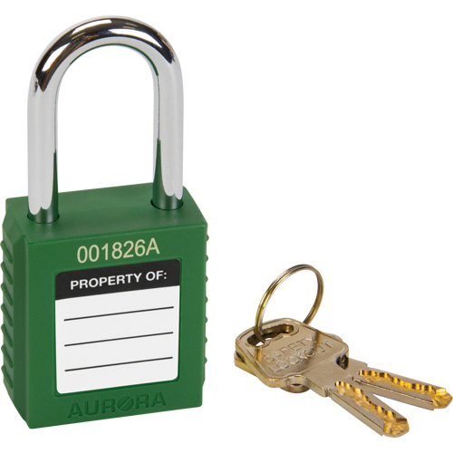 Lock for Lockouts, Safety Padlock, Keyed Different, Thermoplastic, 1-1/2" Width Pryde Industrial Inc.