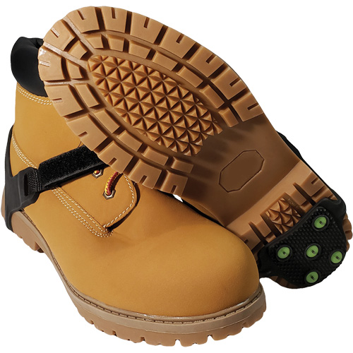 Icetred Heel Traction Device, Rubber/Tungsten Carbide, Stud Traction, One Size Pryde Industrial Inc.