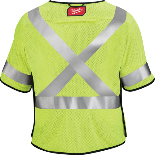 Breakaway Mesh Safety Vest, Black/High Visibility Lime-Yellow, Medium/Small Pryde Industrial Inc.
