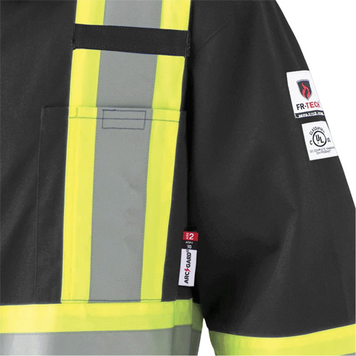 7702BKT FR-Tech&reg; Arc-Rated Coverall, Size 40 (Tall), Black, 10 cal/cm² Pryde Industrial Inc.