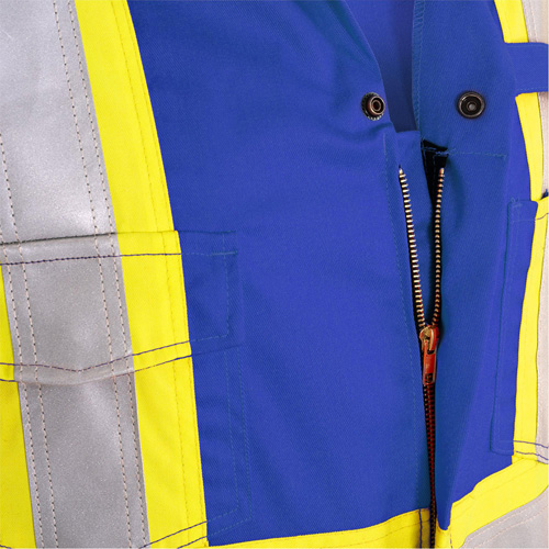 7706T Combinaison ignifuge FR-Tech avec fermetures &agrave; glissi&egrave;re aux jambes, Taille 40 (grand taille), Bleu royal, 9,7 cal/cm² Pryde Industrial Inc.