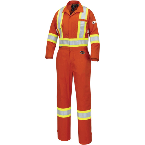 7702W Combinaison FR-Tech ignifuge/contre les arcs pour femme, Taille T-petit, Orange haute visibilit&eacute;, 10 cal/cm² Pryde Industrial Inc.