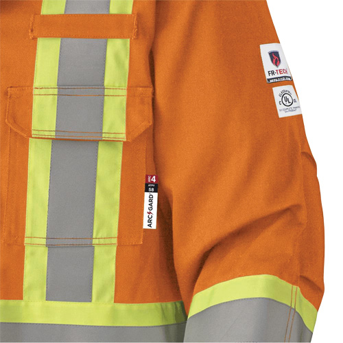 5533 Flame-Resistant Safety Parka, Small, High Visibility Orange, 58 cal/cm² Pryde Industrial Inc.