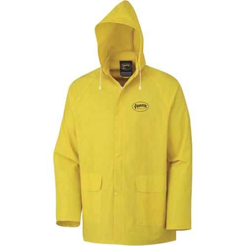 577J Rain Jacket, Polyester/PVC, Small, Yellow Pryde Industrial Inc.